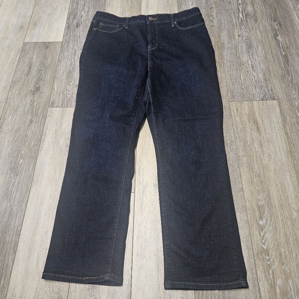 Denizen Levi's High Rise Straight Ankle Jeans Stretch Denim Dark Blue Women’s 10